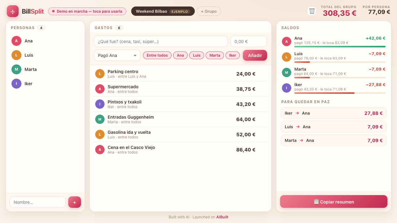 BillSplit preview