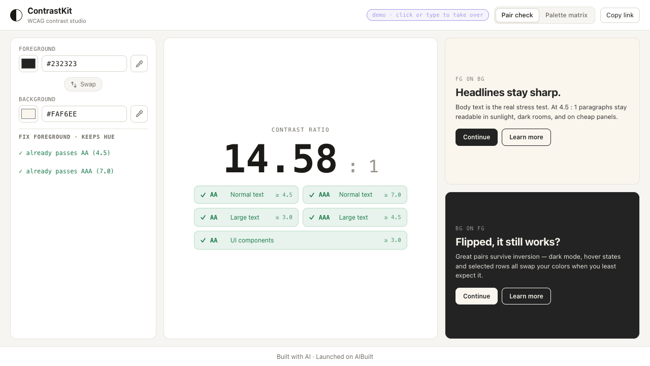ContrastKit preview