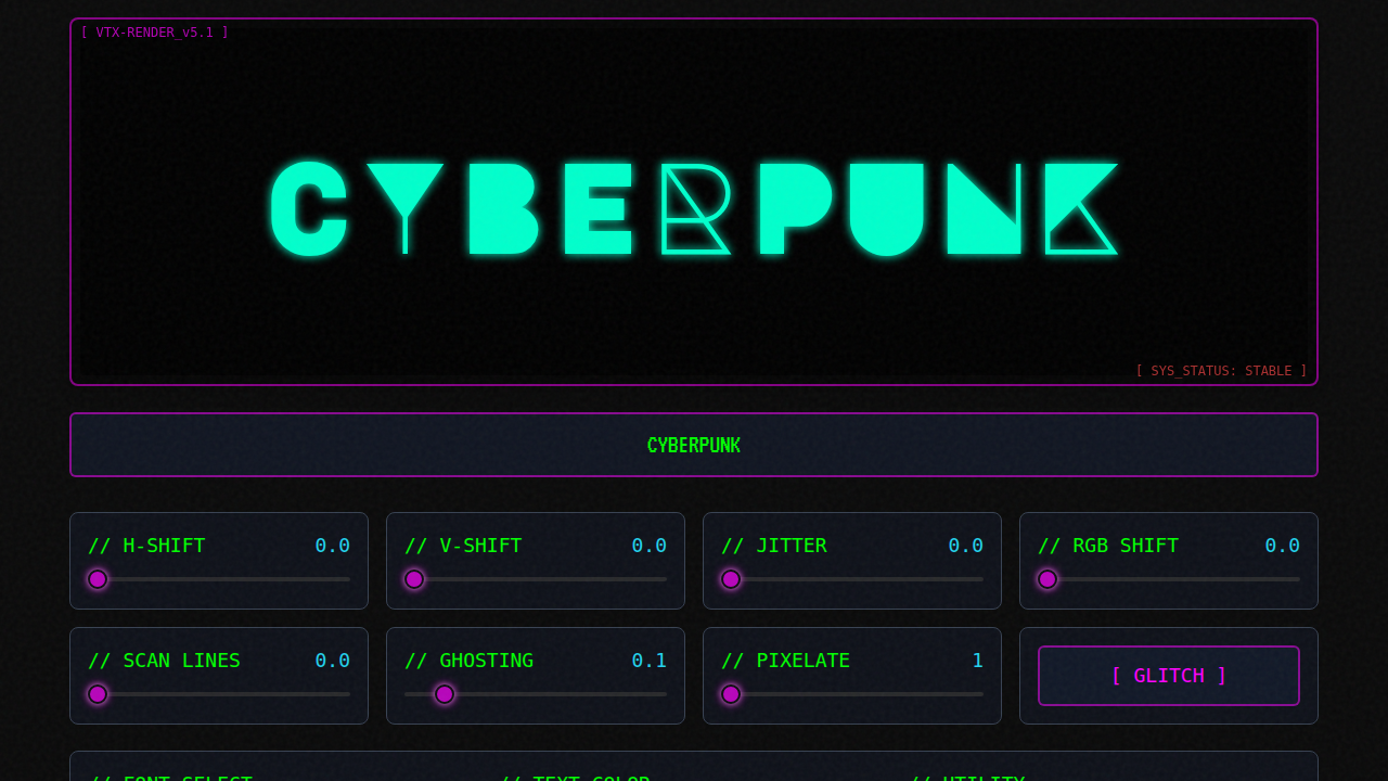 Cyberpunk Text Generator preview
