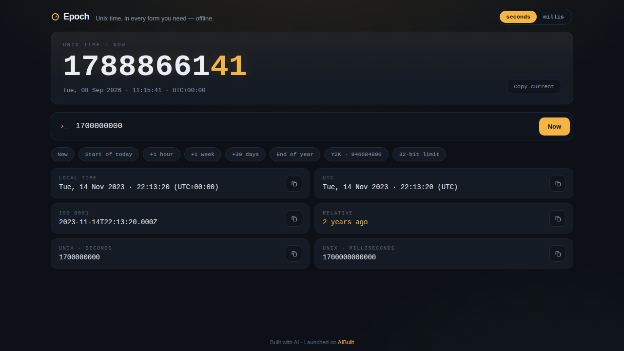 Epoch preview