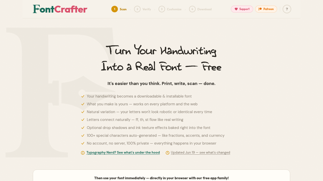 FontCrafter preview