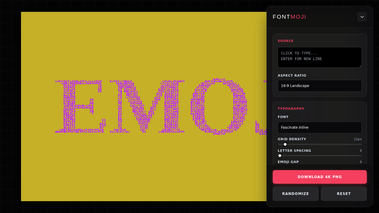 Fontmoji preview