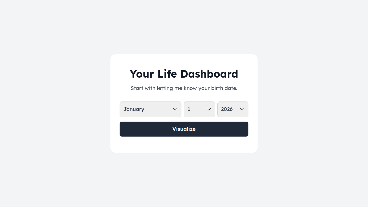 Life Dashboard preview