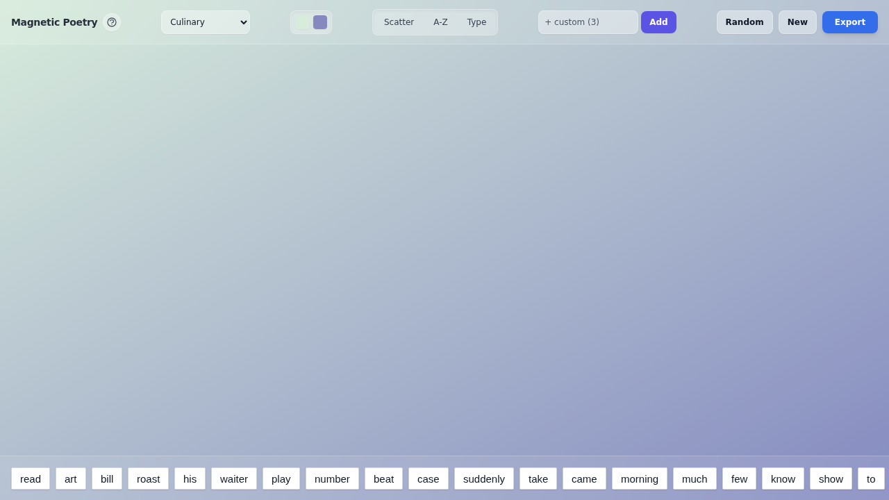 Magnetic Poetry Pro preview
