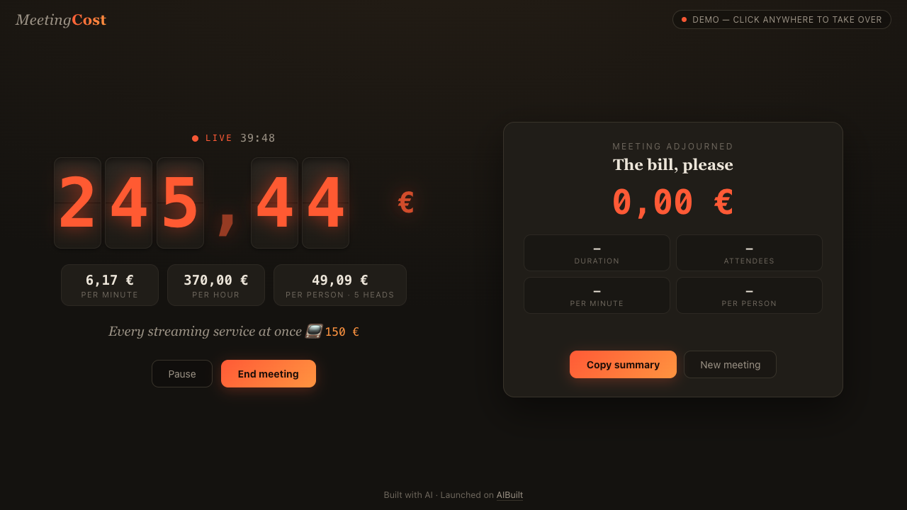 MeetingCost preview