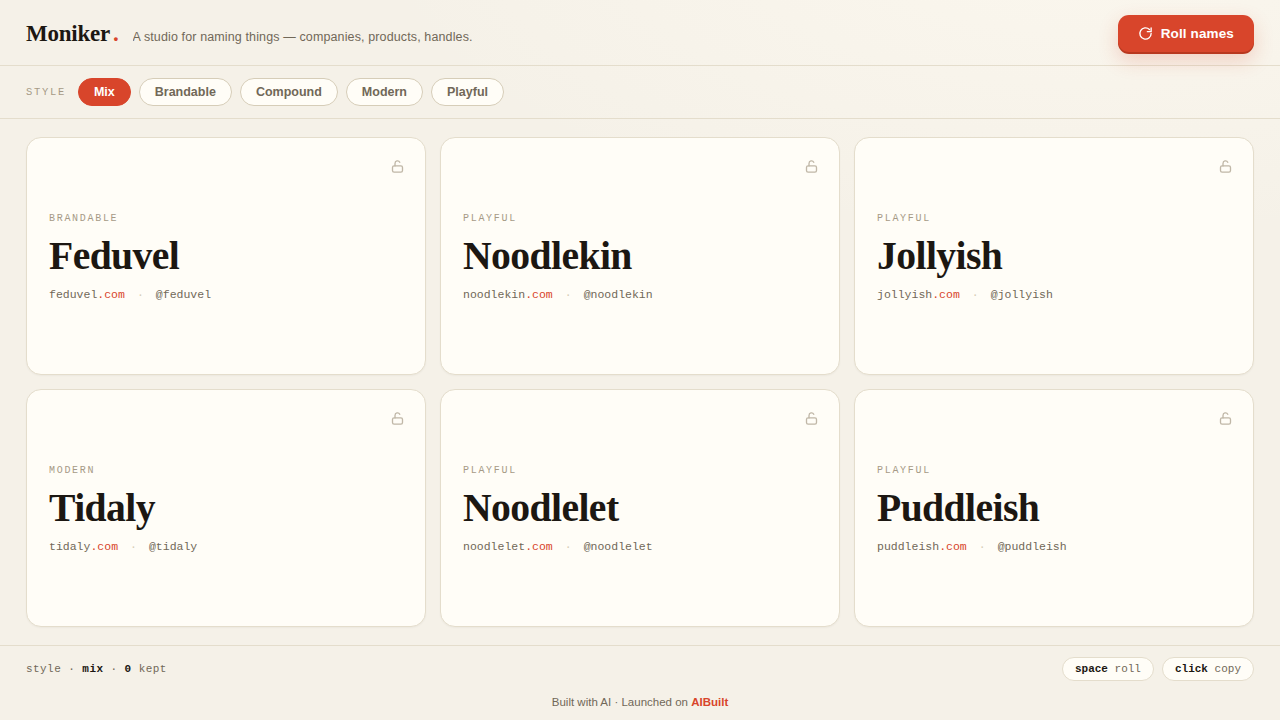 Moniker — auto-generated demo trailer frame