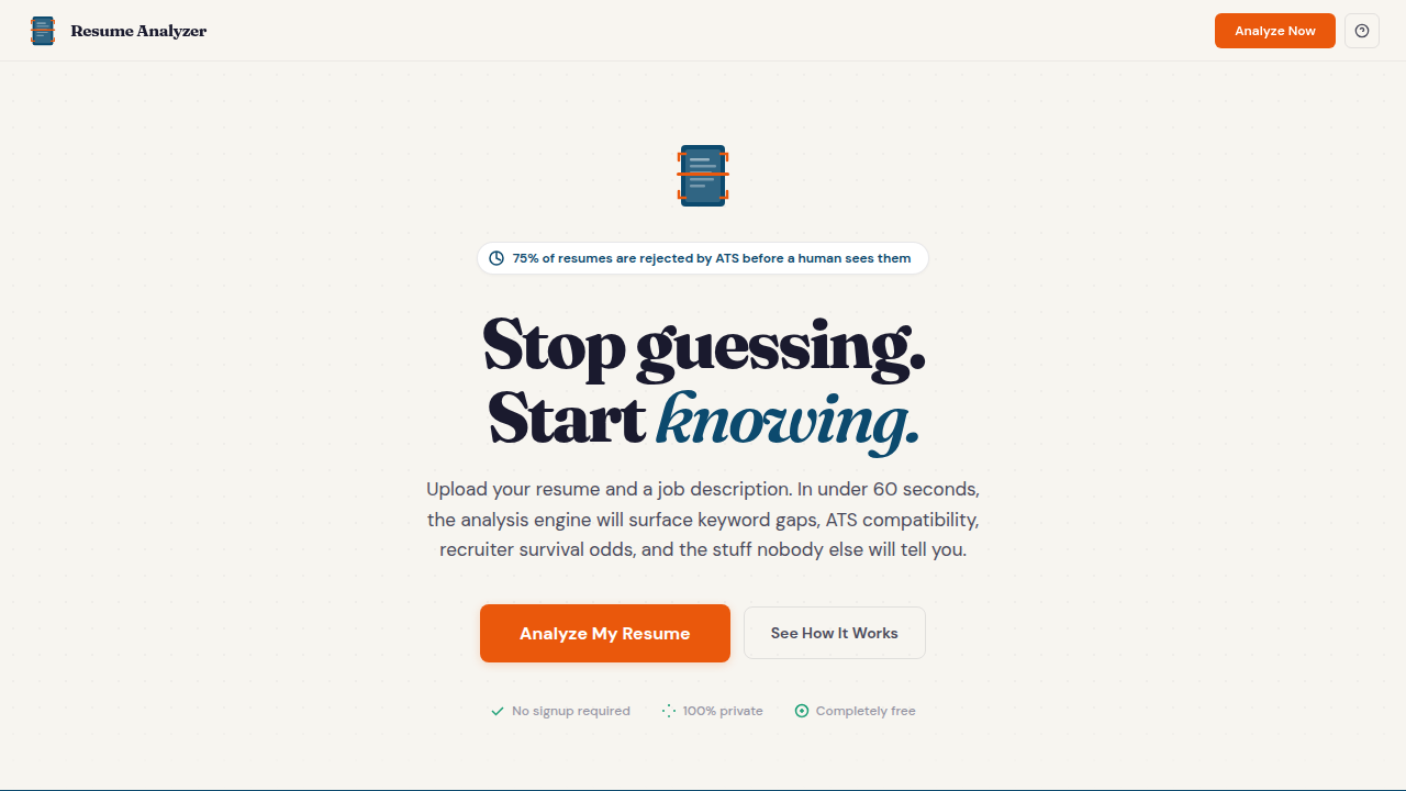 Resume Analyzer preview