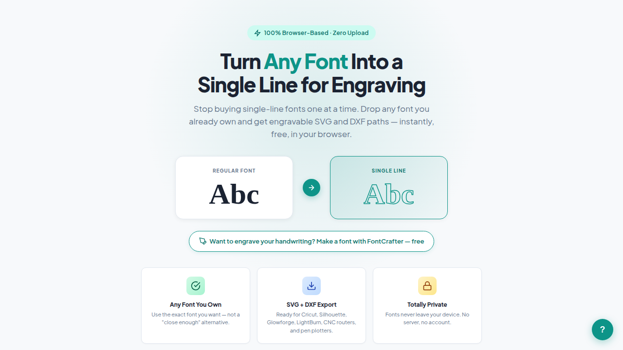 Single Line Font Maker preview