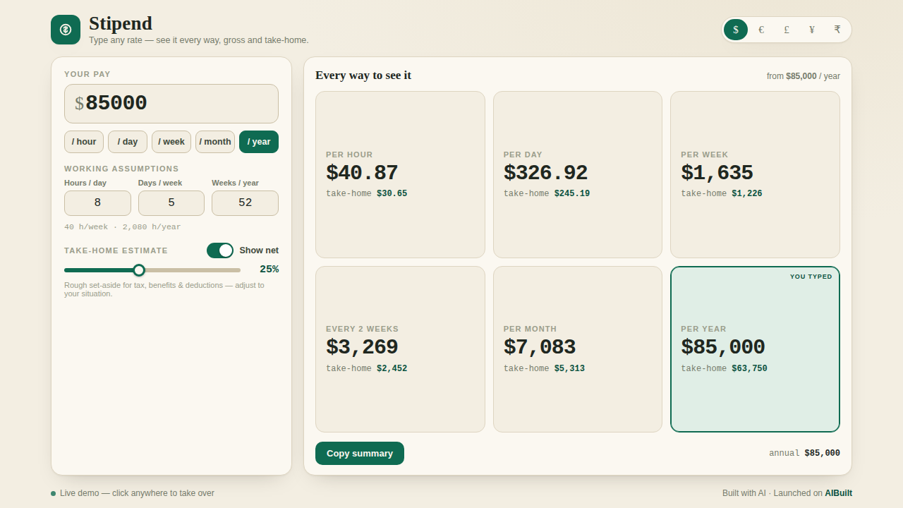 Stipend preview