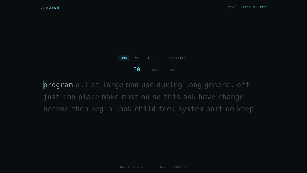 TypeDash preview