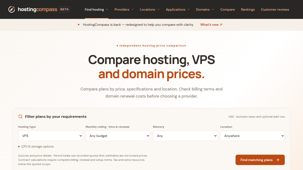 HostingCompass preview
