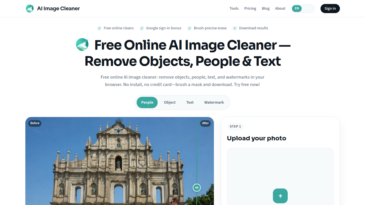 AI Image Cleaner preview